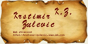 Krstimir Zulević vizit kartica